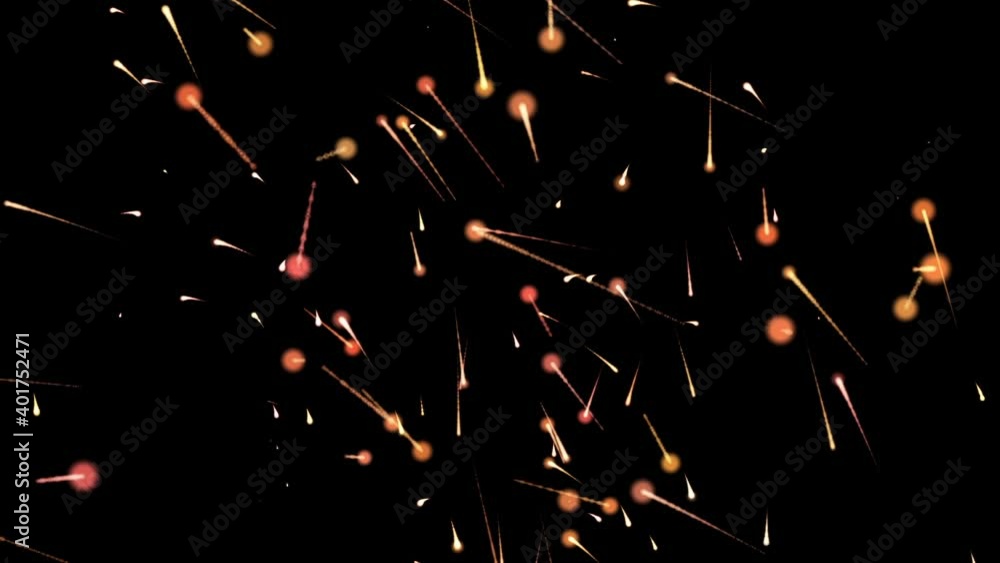 Canvas Prints isolated black background. close-up of festive fireworks in the form of colorful lights against the 