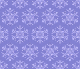 Japanese Purple Snowflake Vector Seamless Pattern