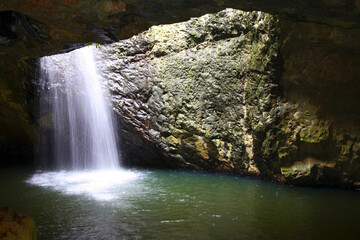 Natural Arch, Waterfall Cave, Springbrook National Park, Gold Coast, Queensland, Australia