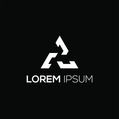 Letter A logo 3 Trianggle, Geometric logo, Modern logo