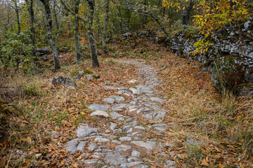 Old road. Hiking trail in Montanchez.