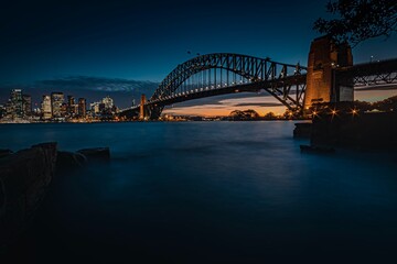 Fototapeta na wymiar Sydney bridge at night