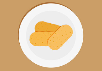 Croquetas rebozadas en una mesa de madera.