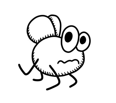 recommend clip art: Stylized Adorable Funny Fly Doodle