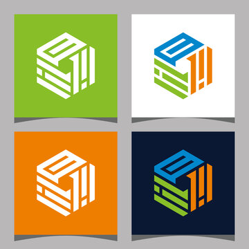 Creative initial letter CII logo design concept