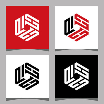 Creative initial letter LHH logo design concept