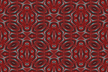 African fabric, cotton – Textured and seamless pattern – Red color, photo 