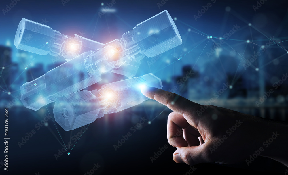 Aufkleber man hand holding and touching green renewable energy battery 3d rendering