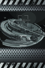 Innovation technology background Hi-tech communication concept, vector illustration