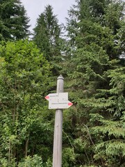 cross on the mountain, road sign,morskie oko poland zakopane