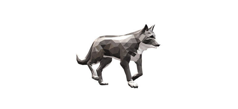 3d illustrations of create a wolf pack isolated with white background