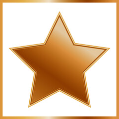 A vector  icon golden star, logo, label for social media, websites, online shops and others. 