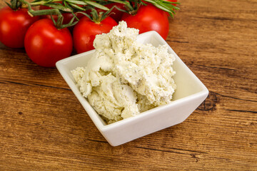 Soft cream cheese with herbs