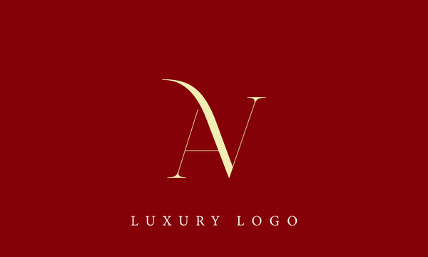 AV letter logo alphabet monogram icon symbol