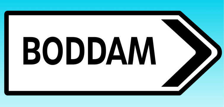 Boddam Road sign