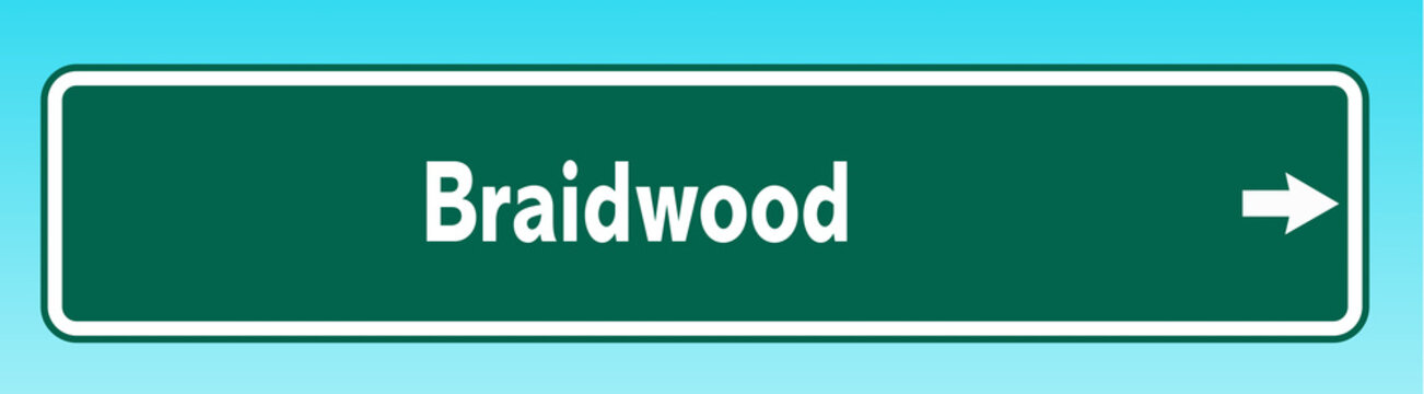 Braidwood Road Sign