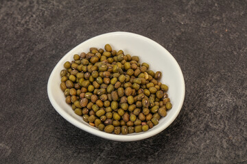 Vegetarian cuisine - dry green lentil