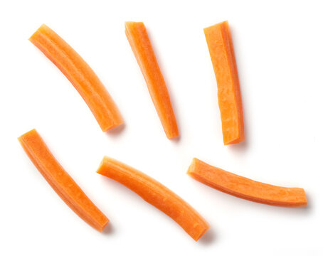 fresh raw carrot sticks