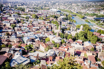 Fototapeta na wymiar Tbilisi, panorama, Georgia