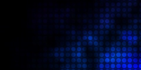 Dark BLUE vector backdrop with circles.