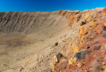 Fototapeta premium Meteor Crater is a meteorite impact crater. The site was formerly known as the Canyon Diablo Crater, Arizona, USA