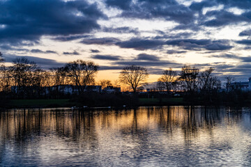 Fototapeta premium sunset in the harbor