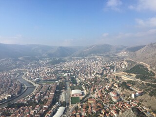 Fototapeta premium One of the flat city from top of mountain