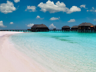 Beautiful resort island in the Maldives