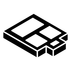 
Editable glyph isometric icon of floor tiles
