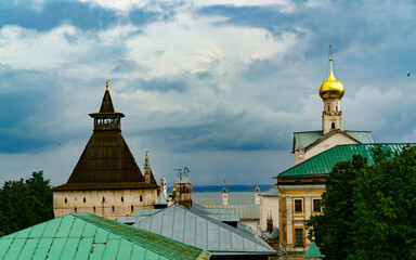 Church architecture of the city of Veliky Novgorod in Russia.