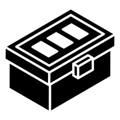 
Toolkit icon in glyph isometric design
