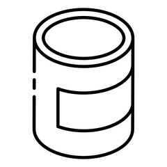 
Paint jar, glyph isometric icon
