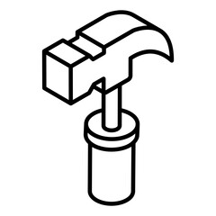 
Hammer icon design for repair and maintenance 
