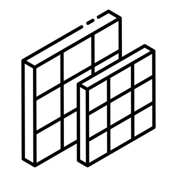 
Chequered Tiles In Glyph Isometric Design
