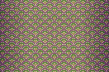 グラデーションの青海波