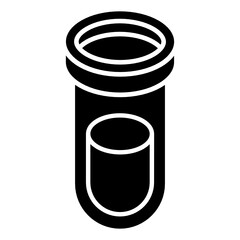 
Laboratory equipment glyph isometric icon of test tube 
