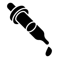 
Medical equipment dropper in glyph isometric icon 
