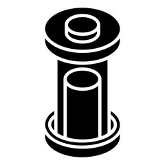 
Blood sample glyph isometric icon 
