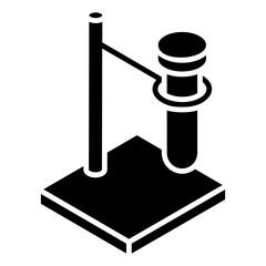 

Centrifuge tube in trendy glyph isometric icon 
