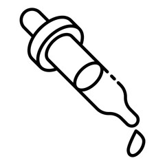 
Medical equipment dropper in glyph isometric icon 
