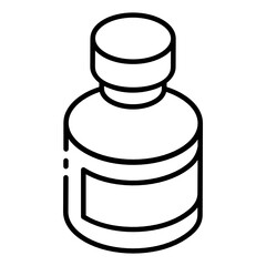 
Medicine jar in glyph isometric icon 
