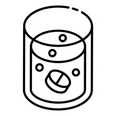 
Pills jar glyph isometric icon showing tablets 
