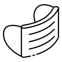 
Mask glyph isometric icon 
