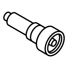 
Torch light glyph isometric icon editable 
