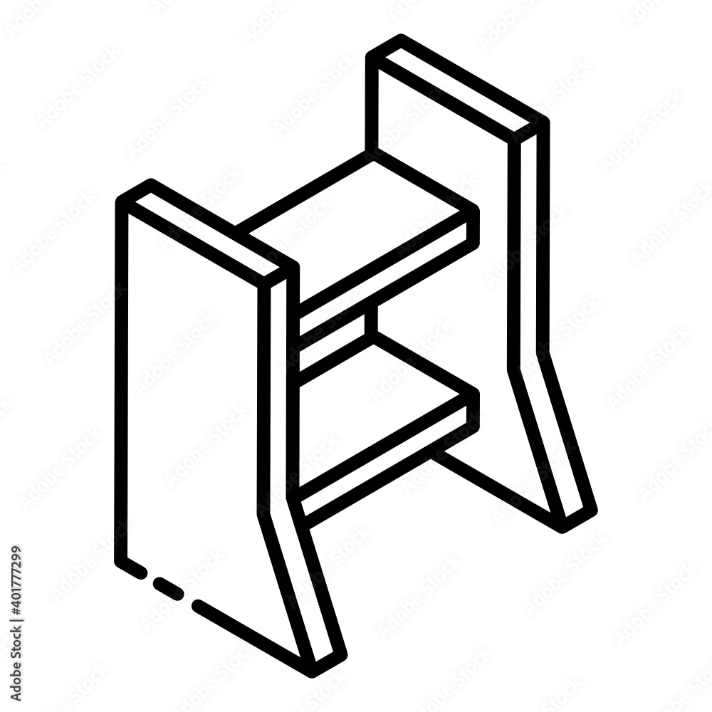 Poster 
Medicine trolley glyph isometric icon 
