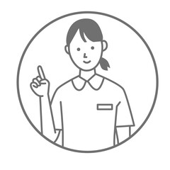 Illustration of nurse vector pose