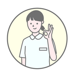 Illustration of nurse vector pose