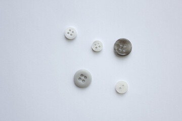 Buttons on a white background