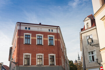 Poland, Upper Silesia, Gliwice, Town Houses in the Centre, Town Hall Tower