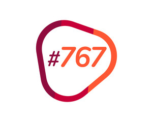 Number 767 image design, 767 logos